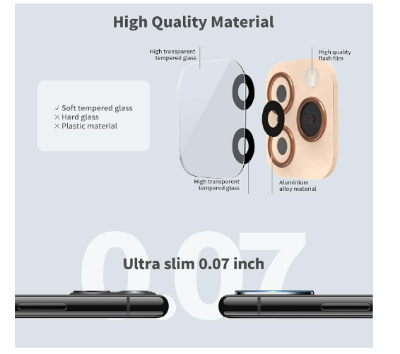 Picture of Lens Protector for iPhone XR Convert to iPhone 11, Upgrade Ultra Thin Clear Tempered Glass Rear Camera Lens Protector