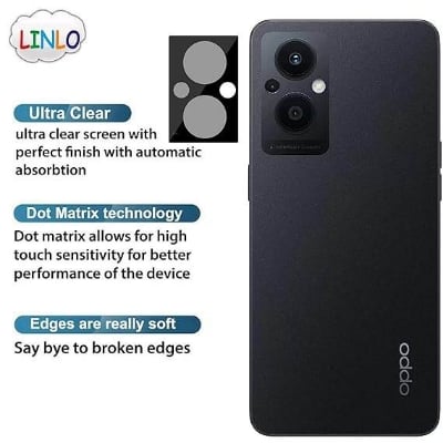 Picture of LINLO Back Camera Tempered Glass Lens Protector Compatible for Oppo F21 Pro 5G/F21s Pro 5G with Edge to Edge Coverage and Easy Installation Kit, Pack of 1
