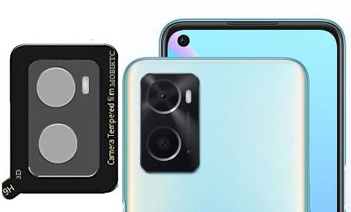 Picture of Compatible with Oppo A76 (9H 3D) [Black] Back Camera Lens Protector Tempered Glass - Full Camera Coverage