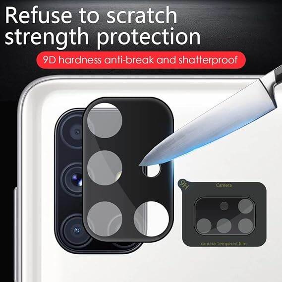 Picture of Atouchbo Back Camera Lens Protector for Realme 7 pro [Full Coverage 360 Degree Protection Tempered Glass Bubble-Free Anti-Scratch for realme 7 pro (Pack Of 1)