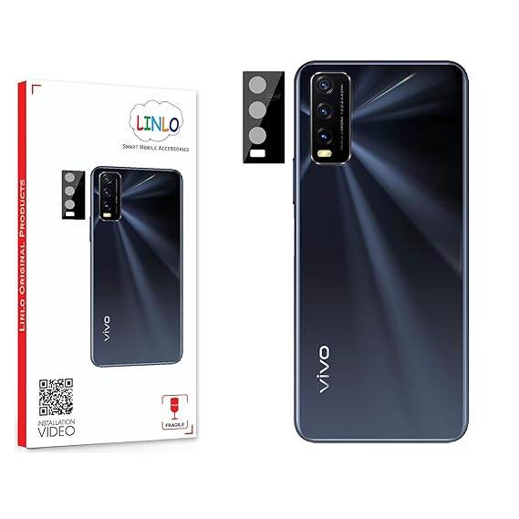 Picture of Back Camera Tempered Glass Lens Protector Compatible for Vivo Y21s/Vivo Y20/Vivo Y20i/Vivo Y20G with Edge to Edge Coverage and Easy Installation Kit, Pack of 1