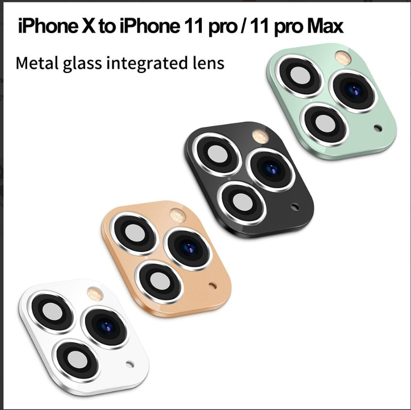 Picture of fake camera lens sticker cover screen protector for iphone xr x change to iphone 11 pro max
