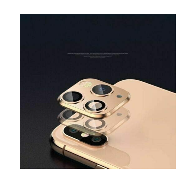 Picture of Applicable for iPhone X XS MAX Seconds Change to 11 Pro MAX Fake Camera Lens Cover Sticker,Upgrade Metal Rear Camera Lens Tempered Glass Screen Protector (Black)