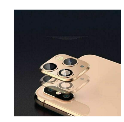 Picture of Applicable for iPhone X XS MAX Seconds Change to 11 Pro MAX Fake Camera Lens Cover Sticker,Upgrade Metal Rear Camera Lens Tempered Glass Screen Protector (Black)