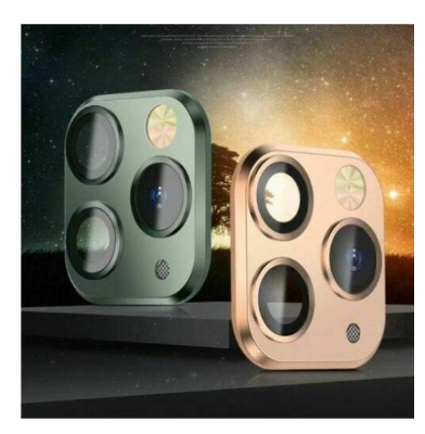 Picture of Applicable for iPhone X XS MAX Seconds Change to 11 Pro MAX Fake Camera Lens Cover Sticker,Upgrade Metal Rear Camera Lens Tempered Glass Screen Protector (Black)