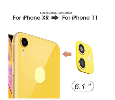 Picture of SeaNaDo Fake Camera Lens High Definition Screen Protector Sticker Cover Applicable for iPhone 11 XR XS Pro Max X Second Change (Black iPhone XR)