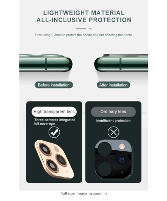 Picture of SeaNaDo Fake Camera Lens High Definition Screen Protector Sticker Cover Applicable for iPhone 11 XR XS Pro Max X Second Change (Black iPhone XR)