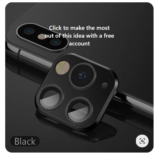 Picture of Adesivo Camera Lens Sticker for Iphone Xr Xs Max Seconds Change To 11 Pro Max Fake Camera Stickers for Iphone 11 Back Skin Cover - Black For x xs max