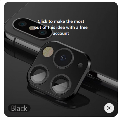 Picture of Adesivo Camera Lens Sticker for Iphone Xr Xs Max Seconds Change To 11 Pro Max Fake Camera Stickers for Iphone 11 Back Skin Cover - Black For x xs max