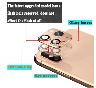 Picture of Modified Camera Lens Seconds Change Cover for iPhone X XS XS/MAX Sticker Fake Camera for iPhone 11 Pro Max Metal Protector Change to iPhone pro/Max (silver)