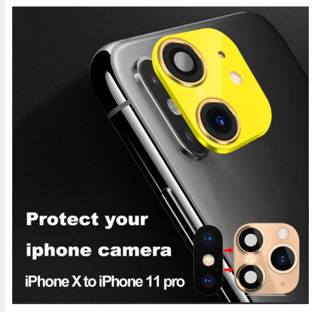 Picture of Lens Sticker Luxury Fake Camera Lens Sticker Seconds Change Cover Screen Protector for iPhone XR X Change to iPhone 11 Pro Max