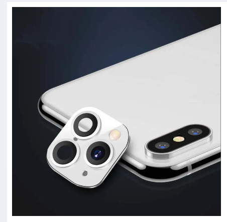 Picture of QMKI Fake Sticker Change to iPhone 11 For iPhone XR For iPhone X/XS Max Camera Lens Sticker Full Cover Camera Lens Cover Protective Film Cover Protector Case Back Camera Protector