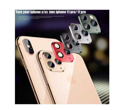 Picture of Lens Sticker Compatible with iPhone X XS MAX Camera Change to Fake iPhone 11 Pro Max (Black)
