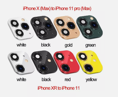 Picture of for iPhone XR X to iPhone 11 Pro Max Seconds Change Fake Camera Lens Sticker