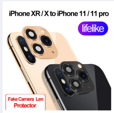 Picture of 5210A Phone Upgrade Support flash Screen Protector Mobile Fake Camera Lens Sticker Cover Case for iPhone XR X to iPhone 11 Pro Max Seconds Change
