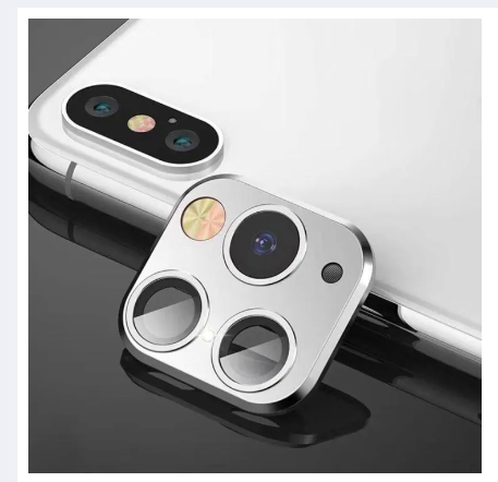 Picture of Lens Sticker For iPhone X XR Xs Max Camera Cover, Seconds Change a look of iPhone 11 Pro , iPhone 11 change to 11ProMax , iPhone 12 change to 12ProMax, metal Camera Protector Cover