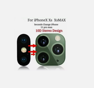 Picture of Lens Sticker Protect for iPhone X XS MAX Camera Fake to iPhone 11 Pro Max
