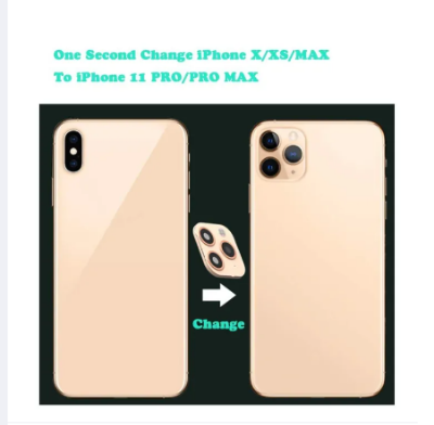 Picture of Modified Camera Lens for iPhone XR X Xs max Seconds Change iPhone 13 11 12 Pro, 11 turn to 12Pro, Camera Cover Sticker HD Lens Protector for iPhone X XS MAX 11 12 Pro Max