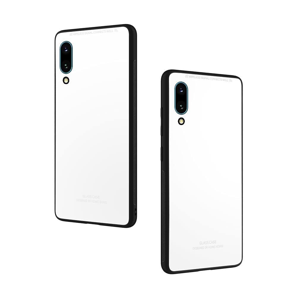Picture of Tempered Glass Back Cover with Soft Edge TPU Full Protective Case Cover for Samsung Galaxy M02- (white Glass)
