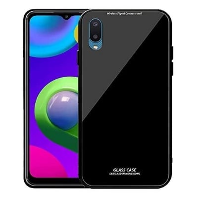 Picture of Tempered Glass Case For Samsung Galaxy m02s  Cover Hard Cases Funda Glossy case