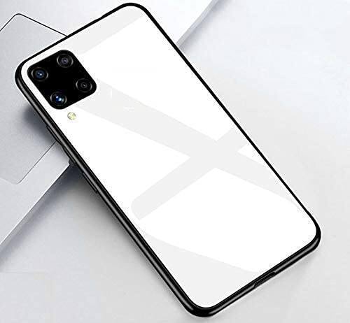 Picture of Tempered Glass Back Cover with Soft Edge TPU Full Protective Case Cover for Samsung Galaxy f62- (white Glass)