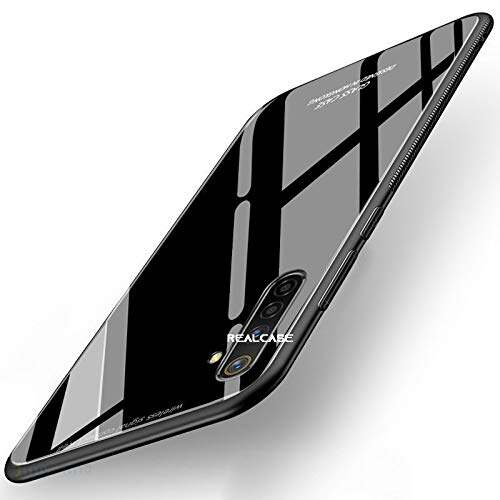 Picture of reamle 6 pro Back cover |Stylich Back case | Luxurious Toughened Glass Back Case with Shockproof TPU Bumper Case Cover