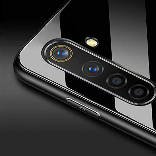 Picture of reamle 6 pro Back cover |Stylich Back case | Luxurious Toughened Glass Back Case with Shockproof TPU Bumper Case Cover