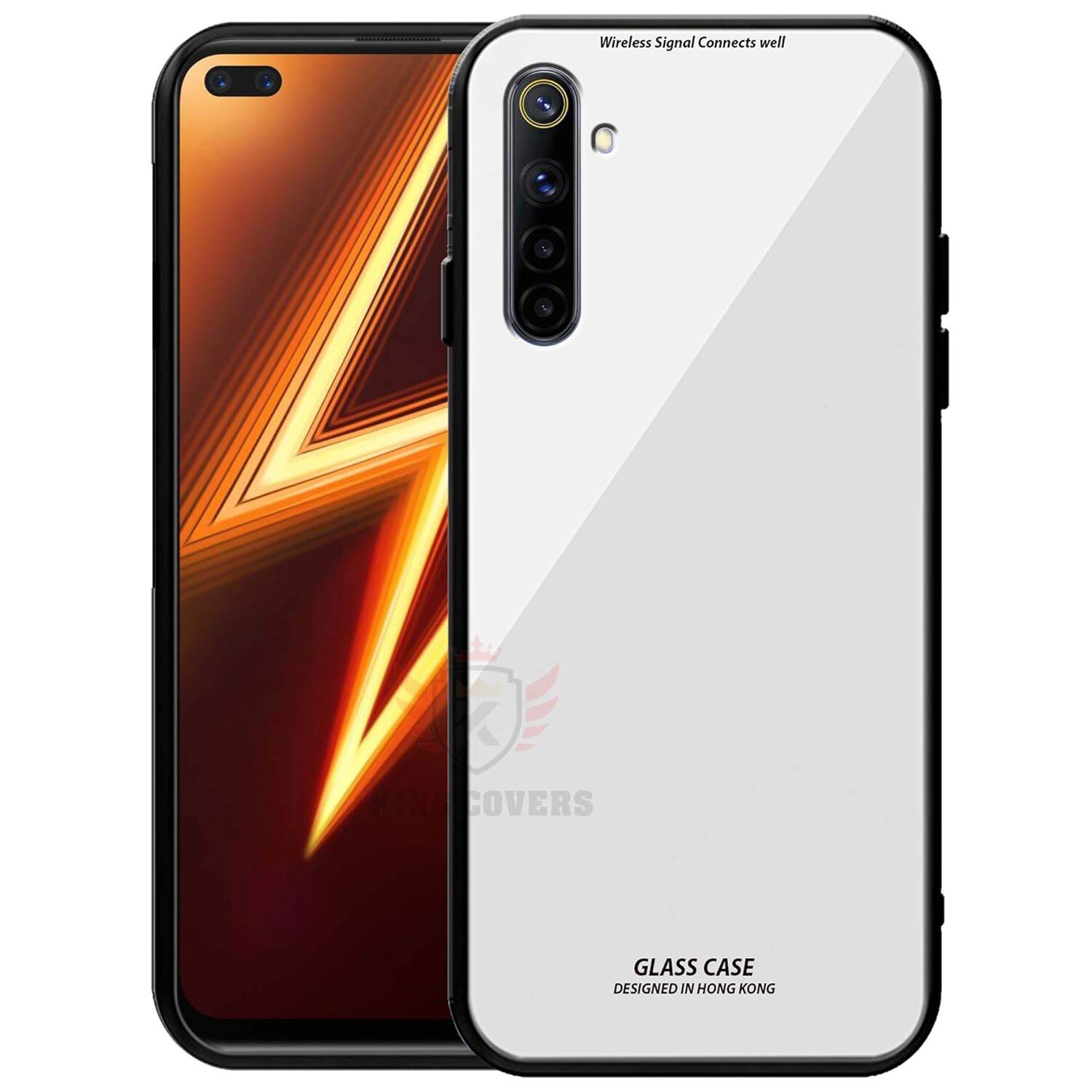 Picture of Shockproof TPU Bumper Case Cover for reamle 6 pro (white)