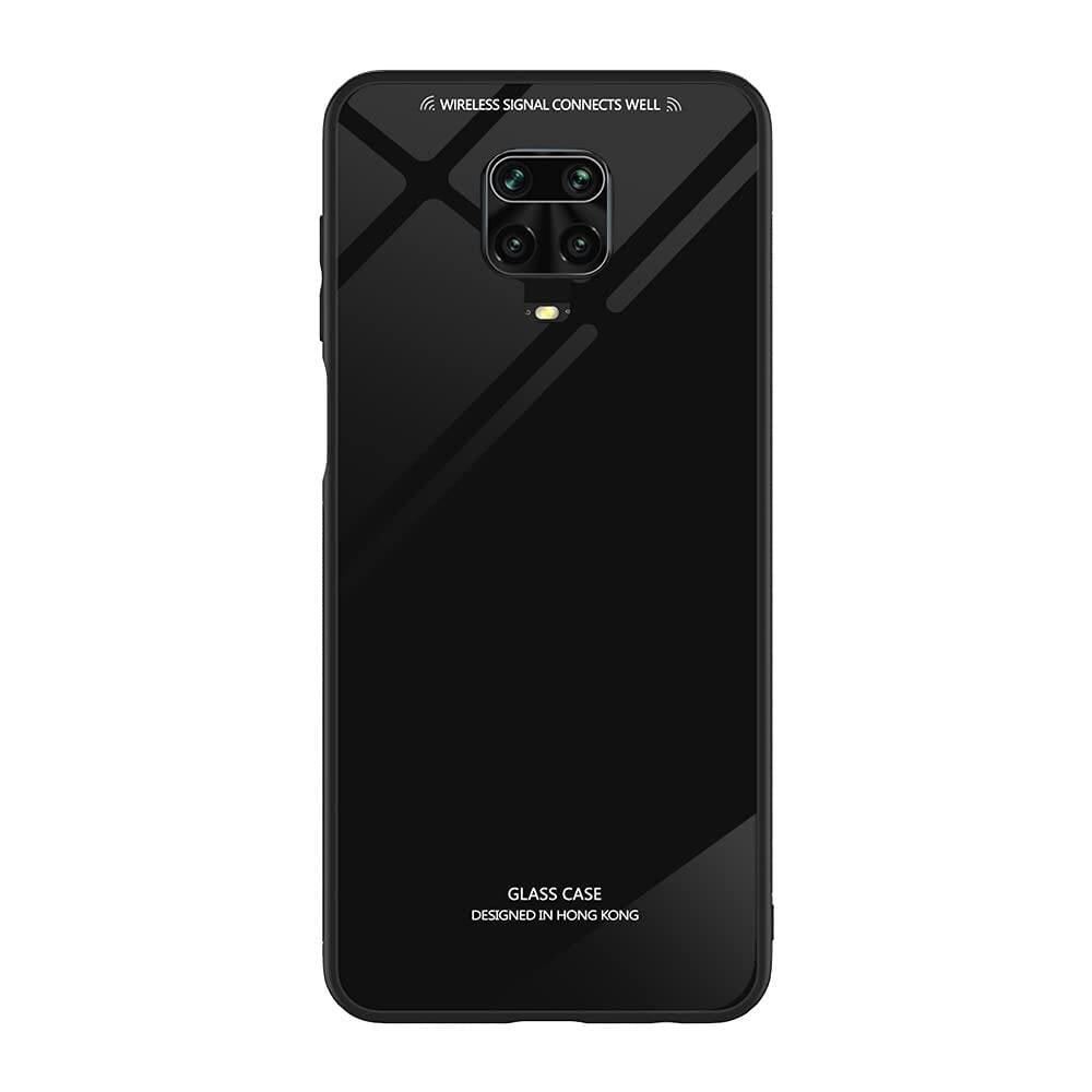 Picture of redmi note 9 pro max Back cover |Stylich Back case | Luxurious Toughened Glass Back Case with Shockproof TPU Bumper Case Cover