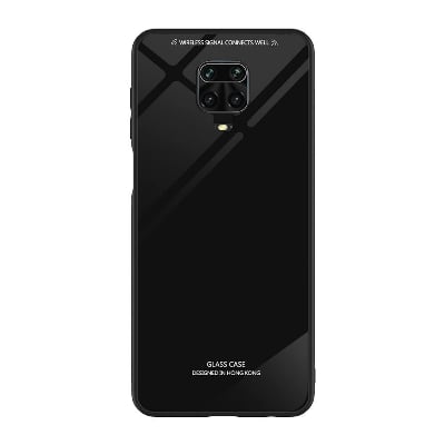 Picture of redmi note 9 pro max Back cover |Stylich Back case | Luxurious Toughened Glass Back Case with Shockproof TPU Bumper Case Cover