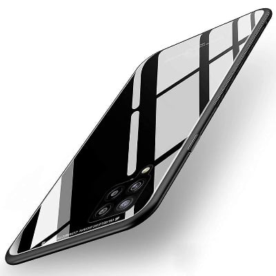 Picture of Back Cover for samsung m62 Luxurious Toughened Glass Back Cover