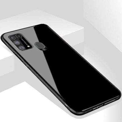 Picture of redmi 9 power Back cover |Stylich Back case | Luxurious Toughened Glass Back Case with Shockproof TPU Bumper Case Cover