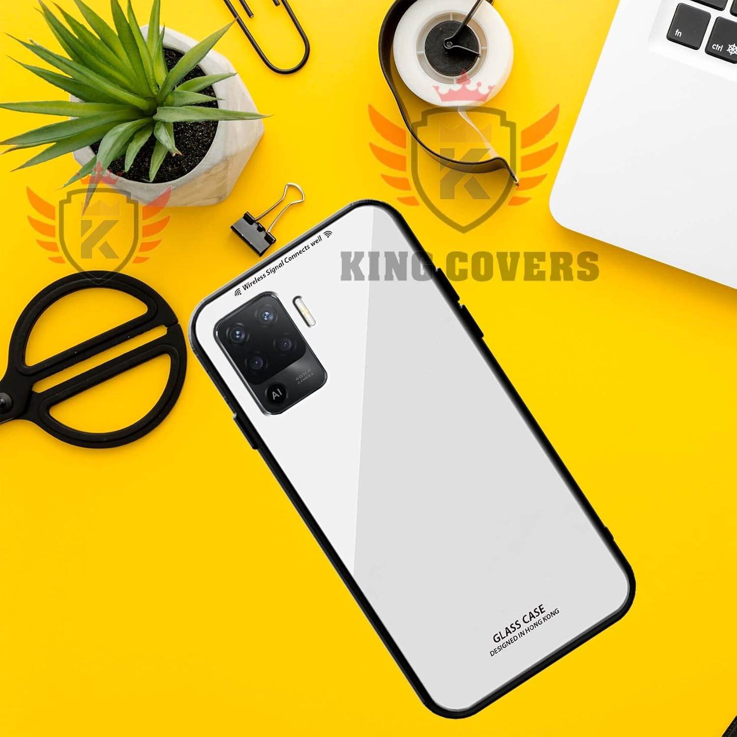 Picture of Shockproof TPU Bumper Case Cover for oppo f19 pro (white)