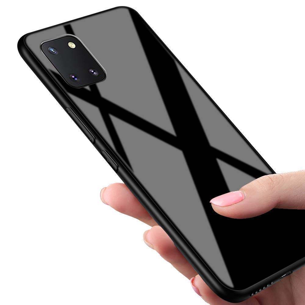 Picture of oppo a54 4g Back cover |Stylich Back case | Luxurious Toughened Glass Back Case with Shockproof TPU Bumper Case Cover
