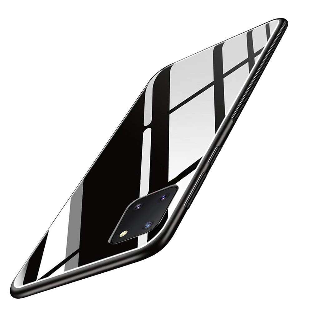 Picture of oppo a54 4g Back cover |Stylich Back case | Luxurious Toughened Glass Back Case with Shockproof TPU Bumper Case Cover
