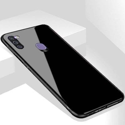 Picture of Back Cover for samsung a01 Luxurious Toughened Glass Back Cover