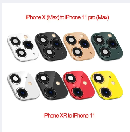 Picture of Lens Sticker Luxury Fake Camera Lens Sticker Seconds Change Cover Screen Protector for iPhone XR X Change to iPhone 11 Pro Max