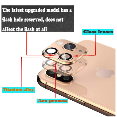 Picture of Modified Camera Lens Seconds Change Cover for iPhone X XS XS/MAX Sticker Fake Camera for iPhone 11 Pro Max Metal Protector Change to iPhone pro/Max (silver)