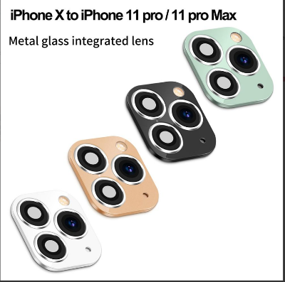 Picture of fake camera lens sticker cover screen protector for iphone xr x change to iphone 11 pro max - 509