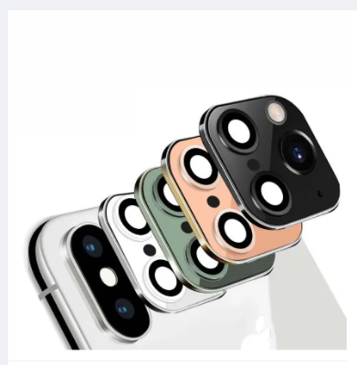 Picture of QMKI Fake Sticker Change to iPhone 11 For iPhone XR For iPhone X/XS Max Camera Lens Sticker Full Cover Camera Lens Cover Protective Film Cover Protector Case Back Camera Protector