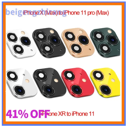 Picture of Phone Upgrade Fake Camera Lens Sticker Cover Screen Protector For iPhone XR X Change To iPhone 11 Pro Max