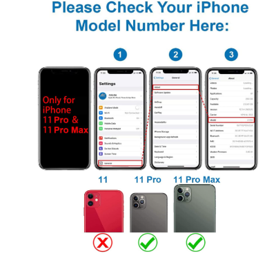 Picture of Camera Lens Glass Replacement for iPhone 11 Pro Max and 11 Pro, GVKVGIH Back Camera Glass Lens Replacement with Pre-Installed Adhesive,Repair Tool Kit and Installation Manual