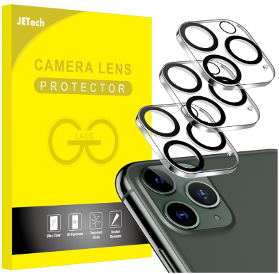 Picture of JETech Camera Lens Protector for iPhone 11 Pro Max 6.5-Inch and iPhone 11 Pro 5.8-Inch, 9H Tempered Glass, HD Clear, Anti-Scratch, Case Friendly, Does Not Affect Night Shots, 3-Pack