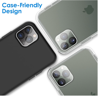 Picture of JETech Camera Lens Protector for iPhone 11 Pro Max 6.5-Inch and iPhone 11 Pro 5.8-Inch, 9H Tempered Glass, HD Clear, Anti-Scratch, Case Friendly, Does Not Affect Night Shots, 3-Pack