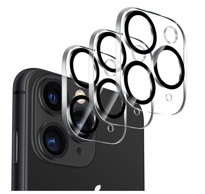 Picture of Dengduoduo Tempered Glass Camera Lens Protector for iPhone 11 Pro 5.8" & iPhone 11 Pro Max 6.5", Ultra HD, 9H Hardness, Anti-Scratch, Case Friendly, Easy to Install [No Affect on Night Shots]