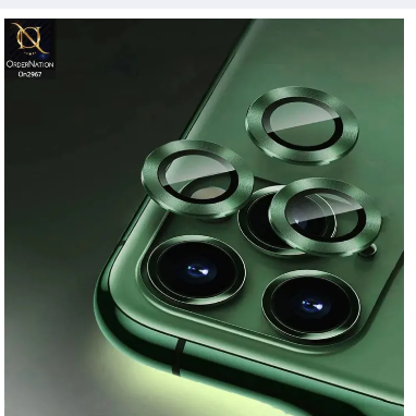 Picture of Apple iPhone 11 Pro Max /11pro Camera Lens Protector Metal Alumuniam Ring, Camera Tempered Glass