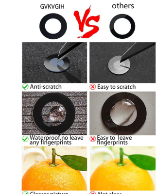 Picture of Camera Lens Glass Replacement for iPhone 11 Pro Max and 11 Pro, GVKVGIH Back Camera Glass Lens Replacement with Pre-Installed Adhesive,Repair Tool Kit and Installation Manual