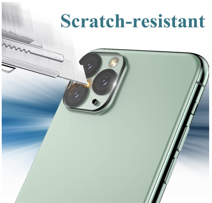 Picture of Camera Lens Protector for iPhone 11 Pro & iPhone 11 Pro Max, 9H Tempered Glass Camera Protector, Strong Adhesion, HD Clear, Scratch Resistant, Easy Installation, with Night Circle