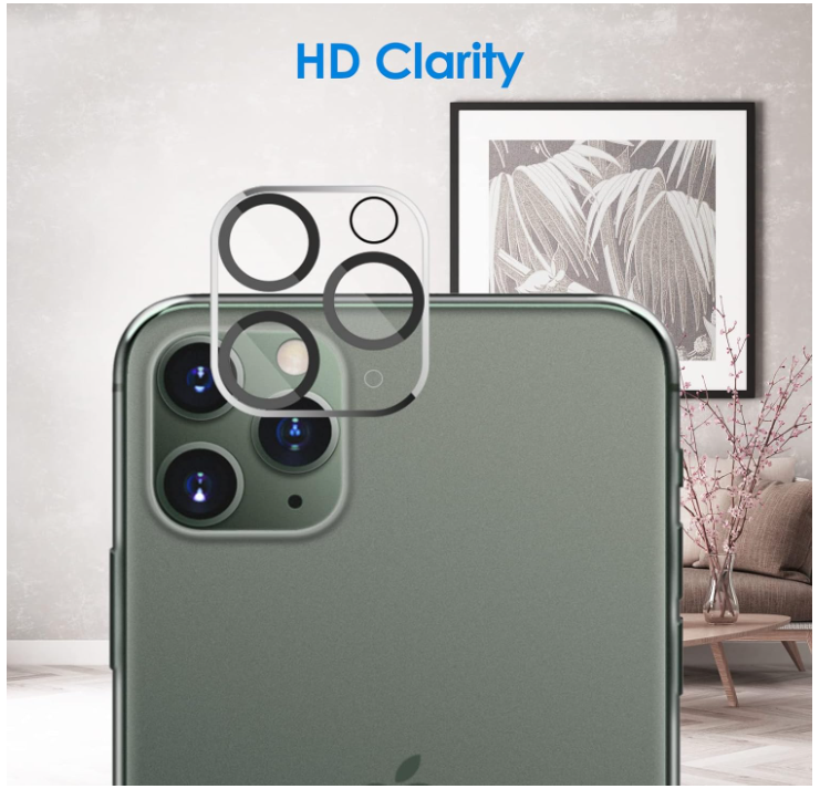 Picture of JETech Camera Lens Protector for iPhone 11 Pro Max 6.5-Inch and iPhone 11 Pro 5.8-Inch, 9H Tempered Glass, HD Clear, Anti-Scratch, Case Friendly, Does Not Affect Night Shots, 3-Pack