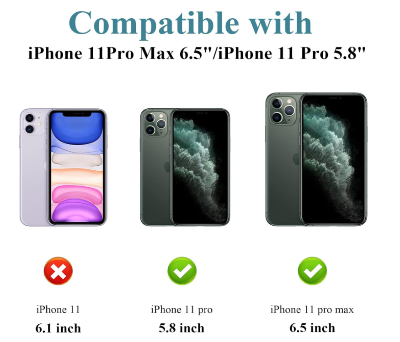Picture of Camera Lens Protector for iPhone 11 Pro & iPhone 11 Pro Max, 9H Tempered Glass Camera Protector, Strong Adhesion, HD Clear, Scratch Resistant, Easy Installation, with Night Circle
